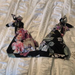 Floral bikini top